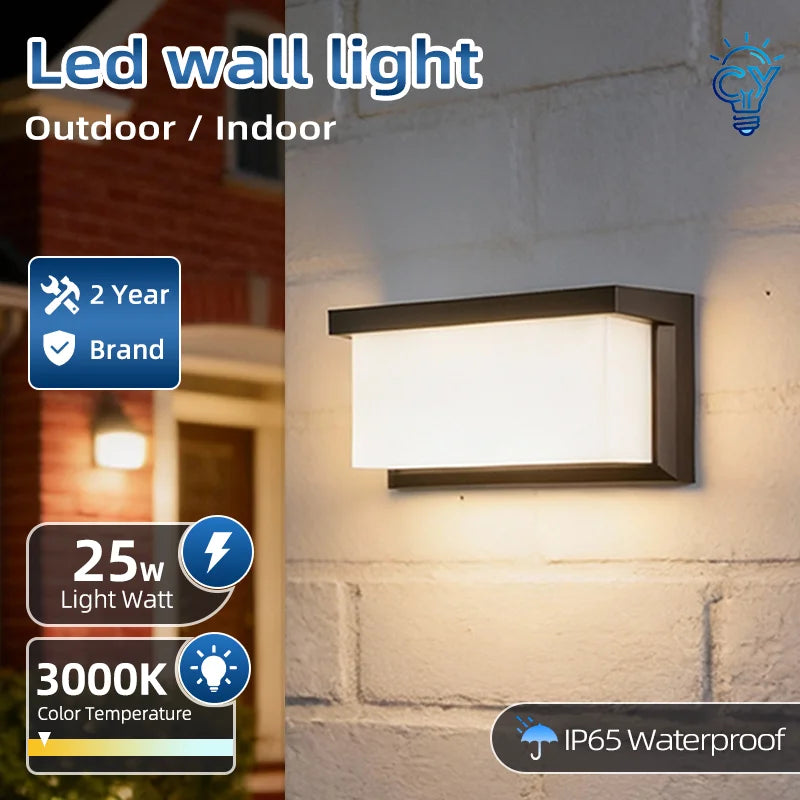 Led Outdoor Wall Light Ip65 Waterproof Wall Lamp Led Outdoor Lighting Porch Lights For Balcony Home Garden Light Bedroom 85-220V