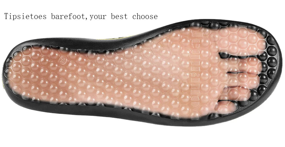 Tipsietoes2025 Autumn Barefoot Leather Sneaker For Women And Man With New Flat Soft Sole