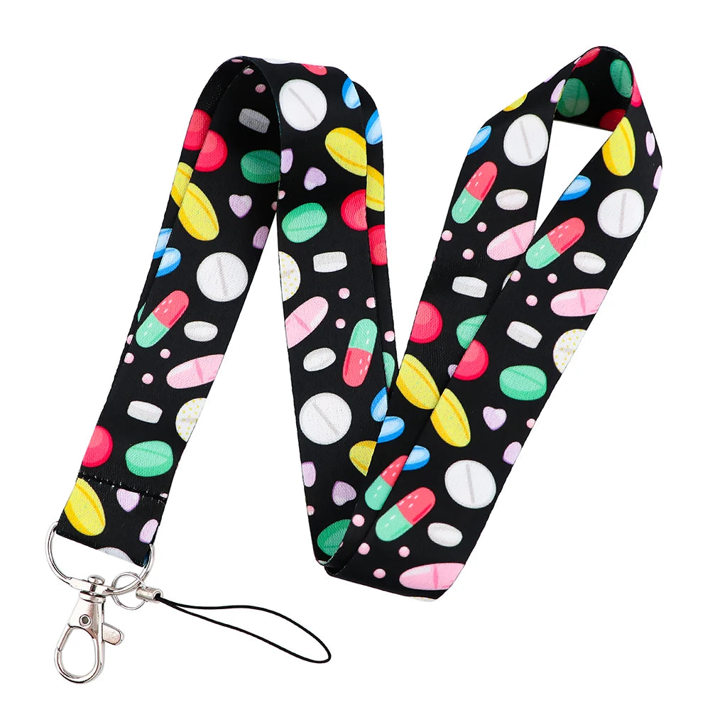 100 Designs Cute Art Lanyard for Keys Chain Badge Holder ID Credit Card Pass Hang Rope Lariat Mobile Phone Charm Accessories