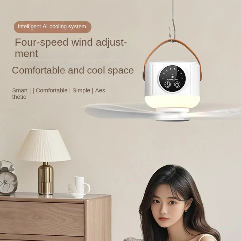 Camping Fans For Tents Low Noise Portable With Remote Timer Camping Tent Fan For Outdoor Beach Rv Bedroom Travel Road Trip