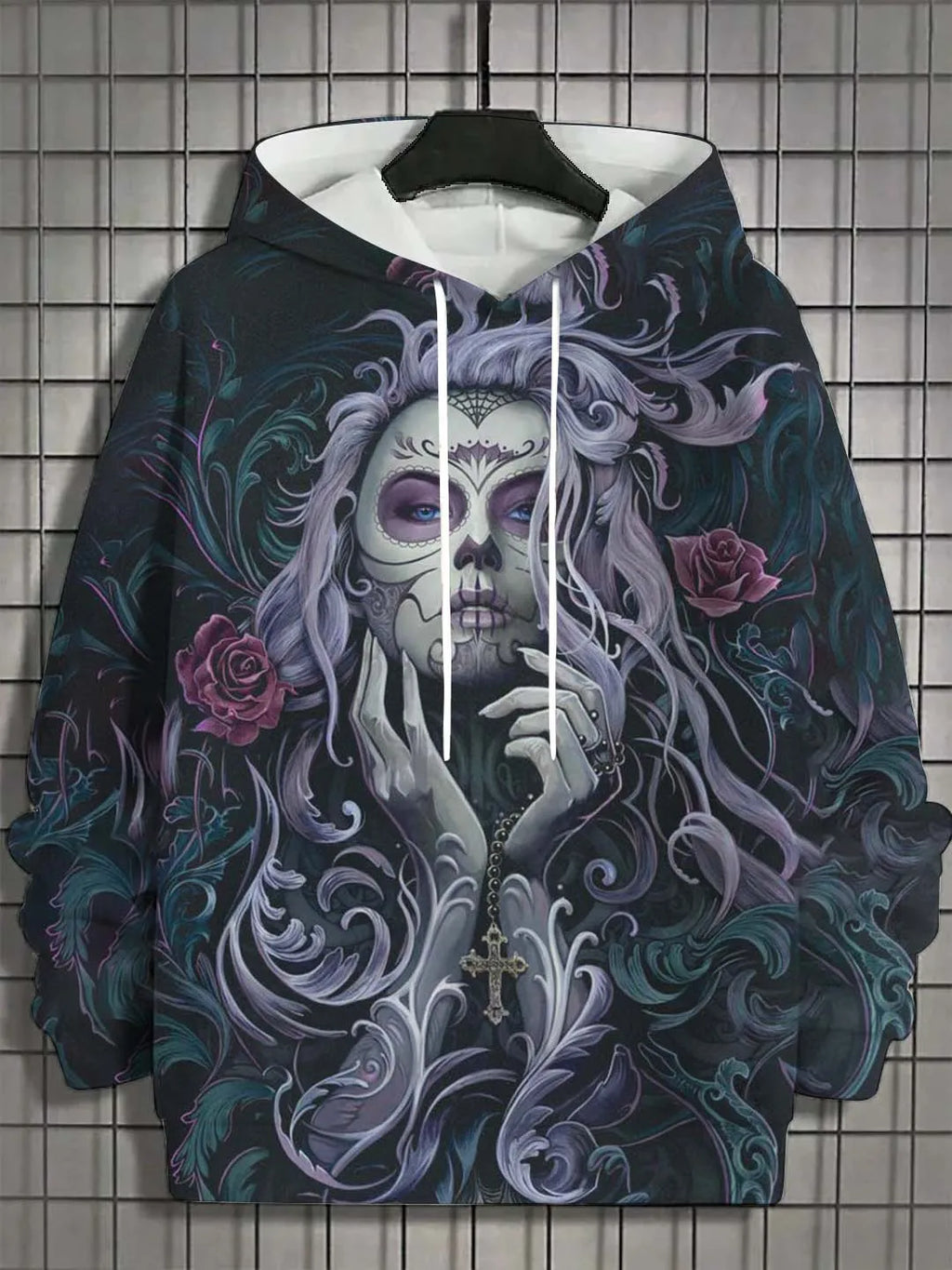 Women's Hoodie for Girls Autumn Fashion Men's Long Sleeve Tops Casual Women Clothes Horror Undead Woman Pattern 3D Unisex Tops