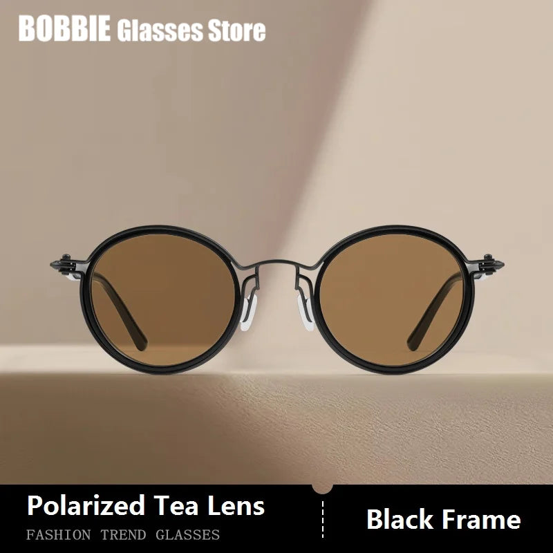 Polarized Sunglasses Men UV400 Protective Driving Spectacles Handmade Titanium Acetate Sun Glasses Photochromic Outdoor Eyewear