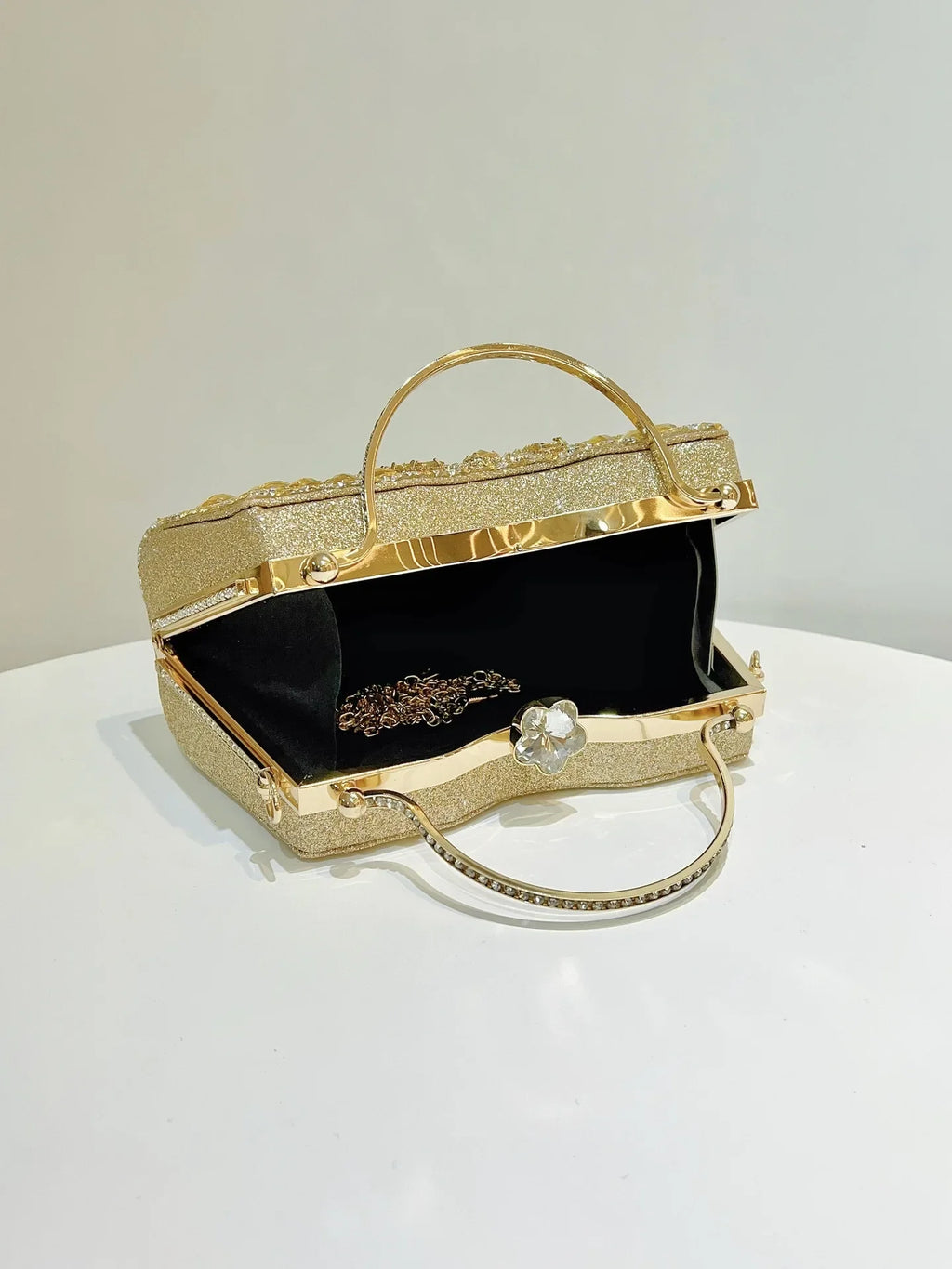 Rhinestone Women Evening Clutch Shiny Dinner Party Handbag Match For Dress Shoulder Crossbody Bag Cosmetic Phone Storage