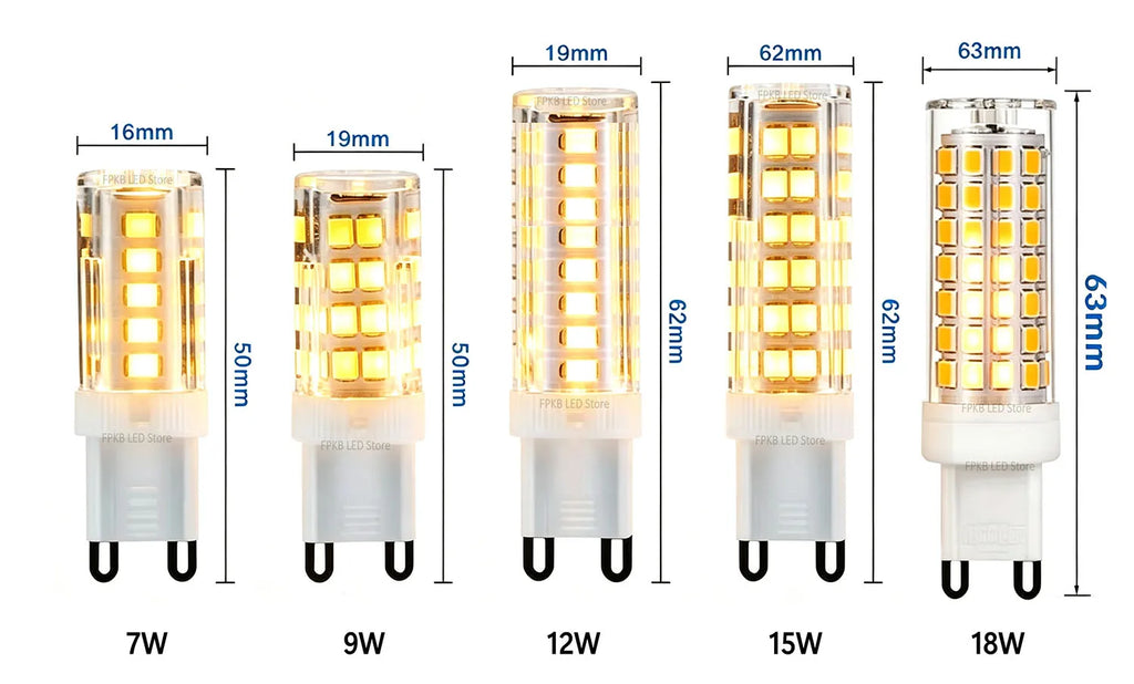G9 LED Lamp 7W 9W 12W 15W 18W AC 220V Led Bulb SMD 2835 G9 Light Replace 30/40W Halogen Lamp Light for Home Useful Corn Light