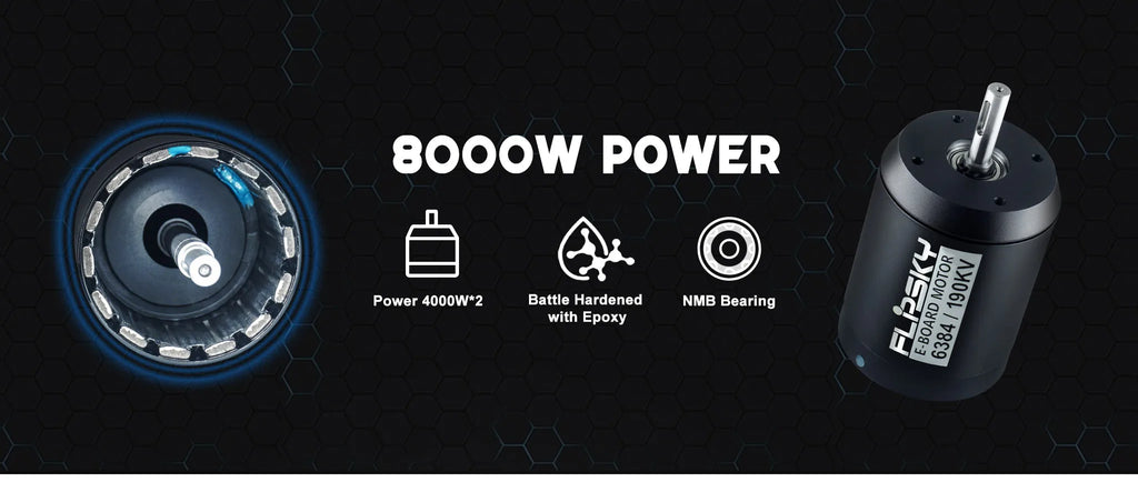 Flipsky Speed Durable Carbon Fiber Deck Electric Skateboard Come With Dual FSESC75100