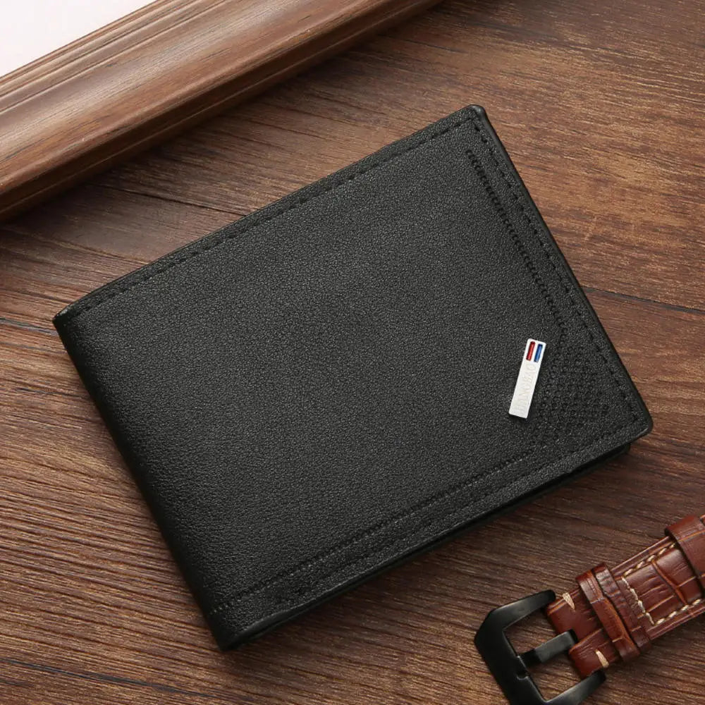 Vintage PU Leather Mens Wallets Solid Sample Style Zipper&Hasp Purse Card Holders Famous Brand High Quality Male Wallet