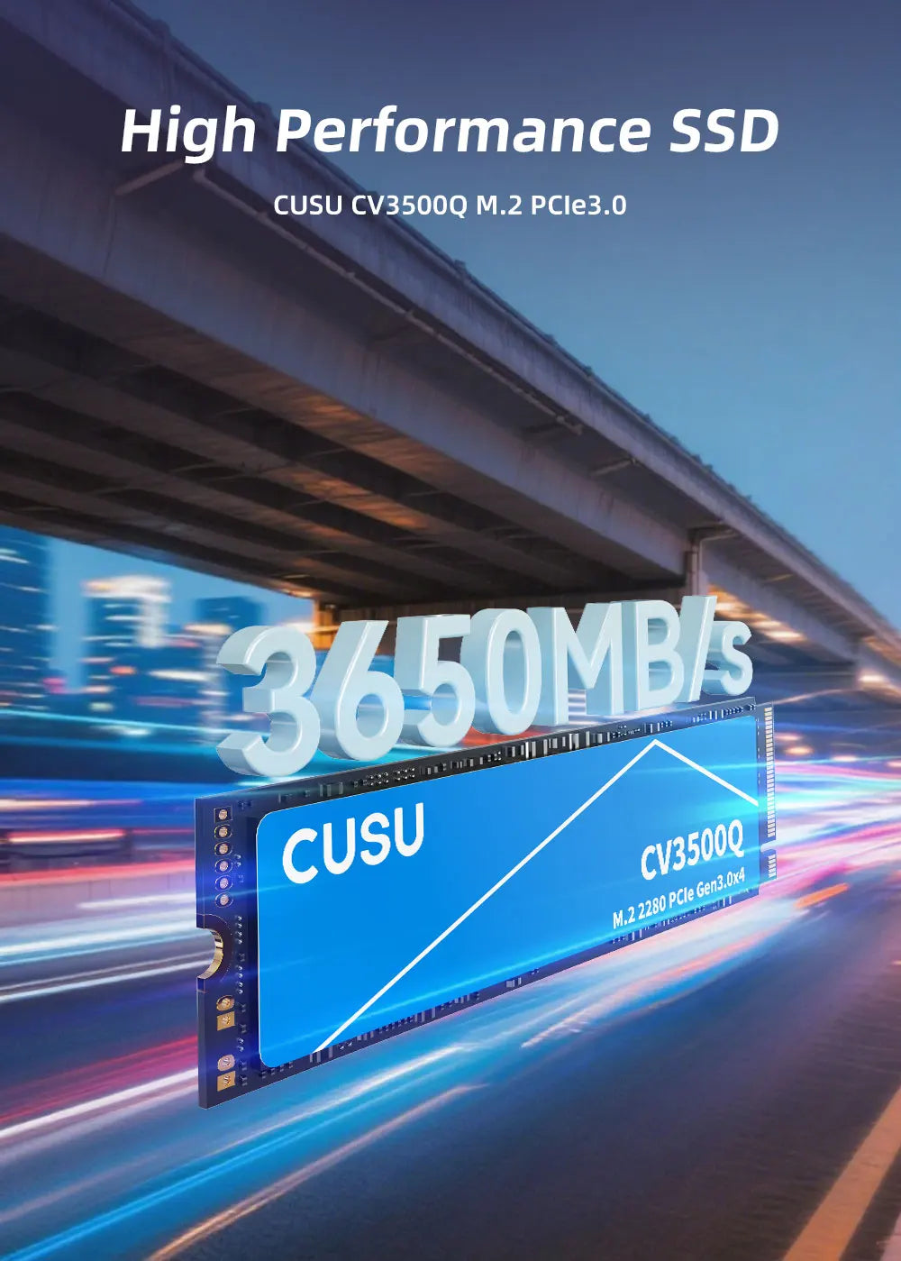 CUSU SSD 512GB 1TB 2TB M.2 NVMe M2 SSD Hard Drive Solid State Disk for Laptop Desktop