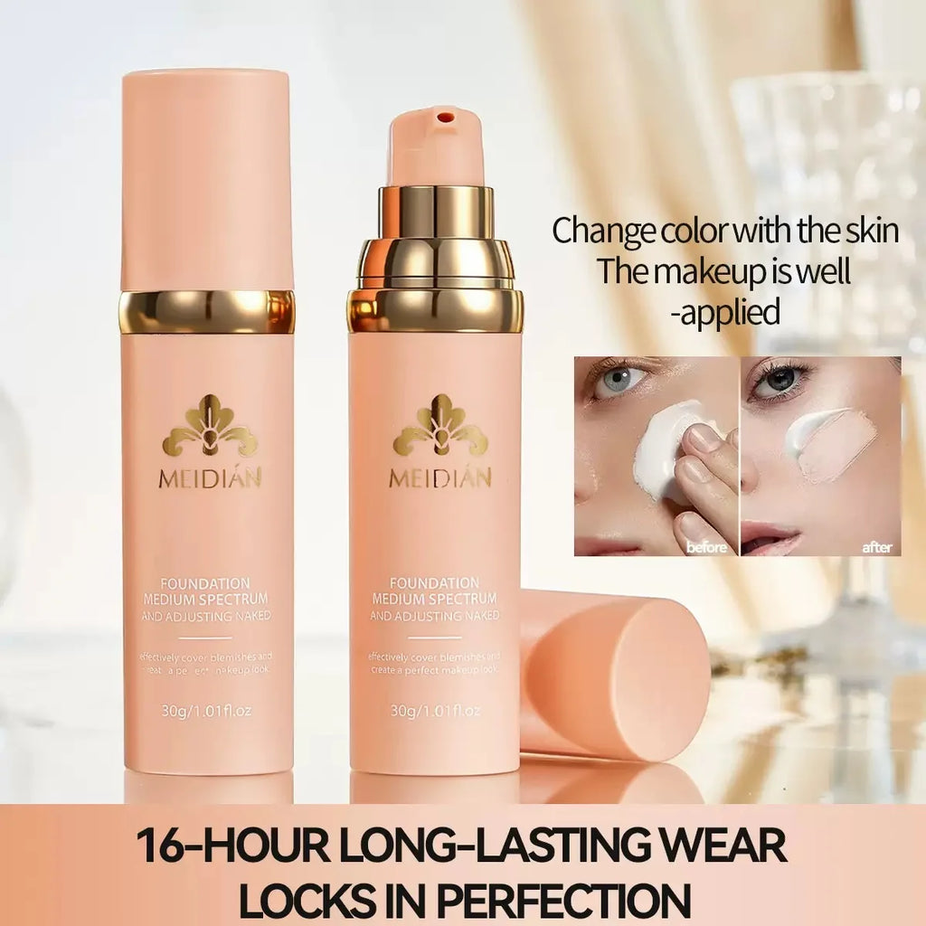 4-in-1 Foundation Magic Color Changing Foundation Liquid Soft Matte Long Lasting Hydrating Makeup Base Maquiagem Spf 50