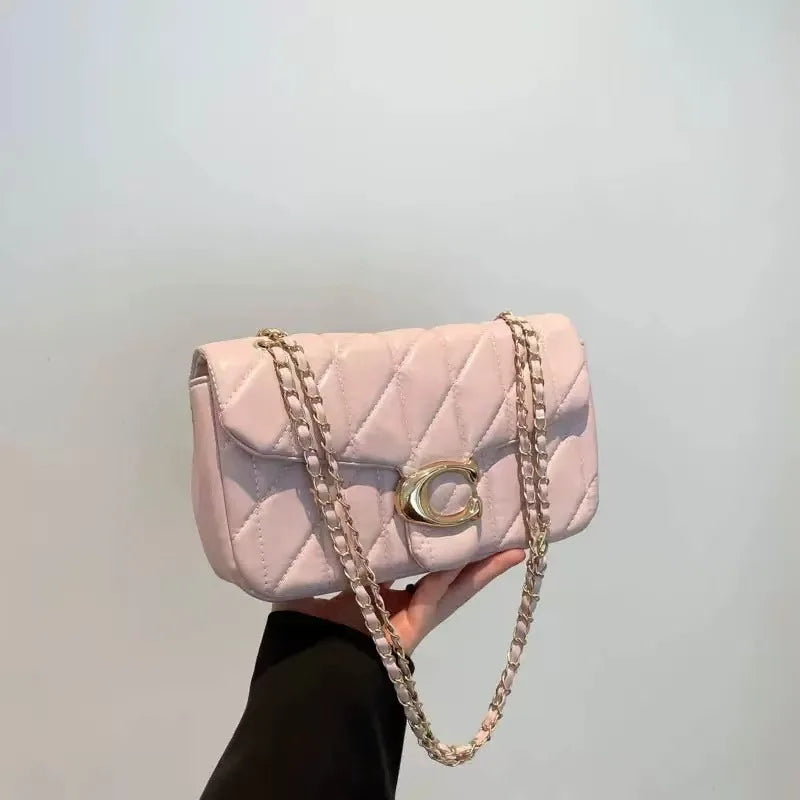 2026 new European retro classic fashionable versatile chain flap crossbody bag, suitable for women to match