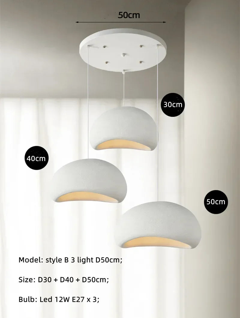 Minimalism Wabi Sabi LED Pendant Lamps For Living Dining Room Restaurant Loft Decor Hanging Chandelier Art Suspension Luminaire