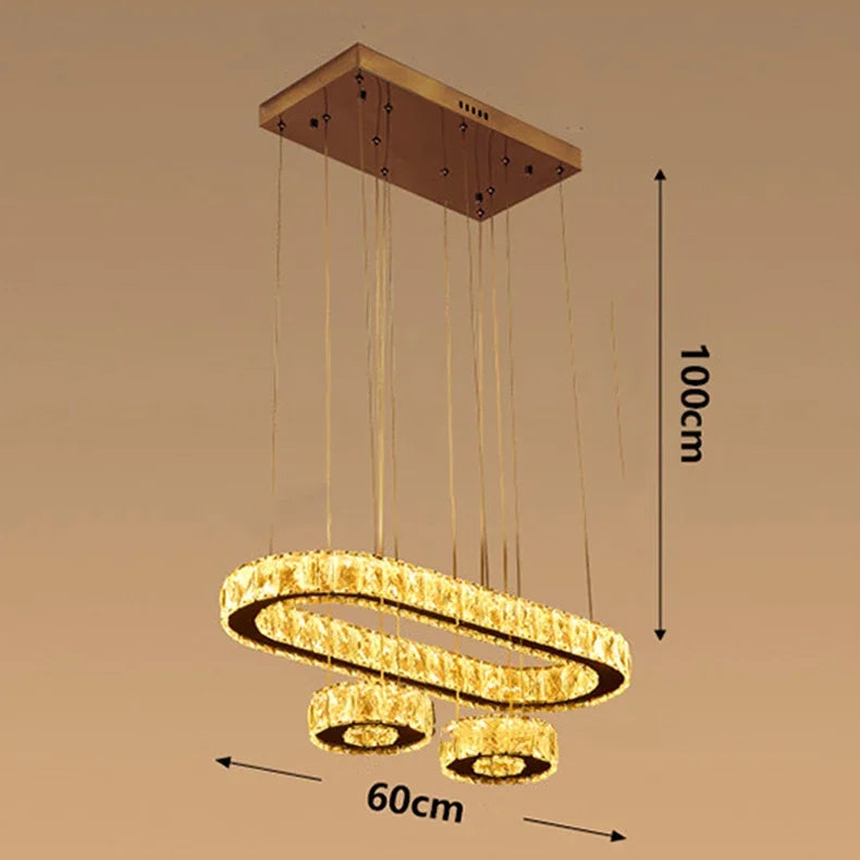 Home Decoration Pendant Lights Luxury Crystal Living Room Chandelier Dining Room Pendant Lamp, Ceiling Light, Indoor Lighting