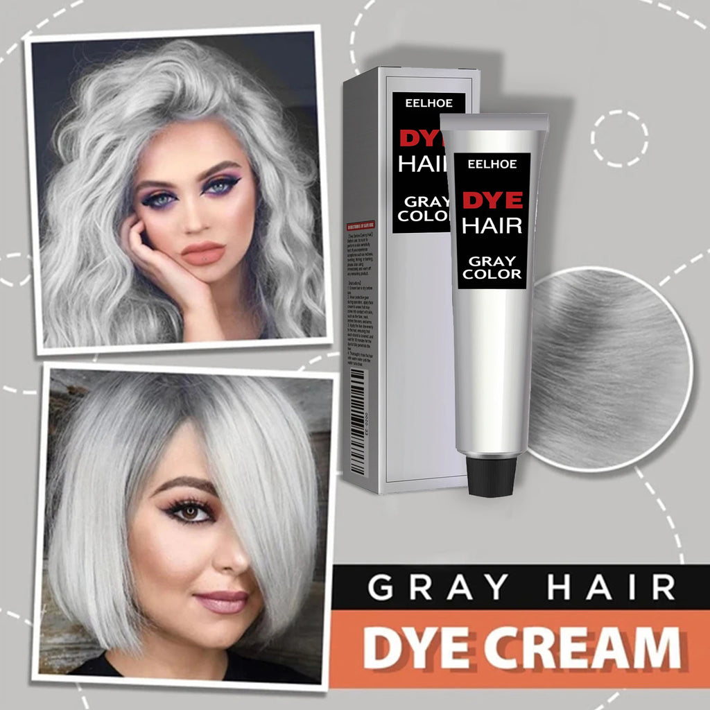 Fashion Hair Dye Cream Nourishing Enhancing Hair Luster Easy to Color Long Lasting Color Effect Grandma Grey Hairdressing Cream