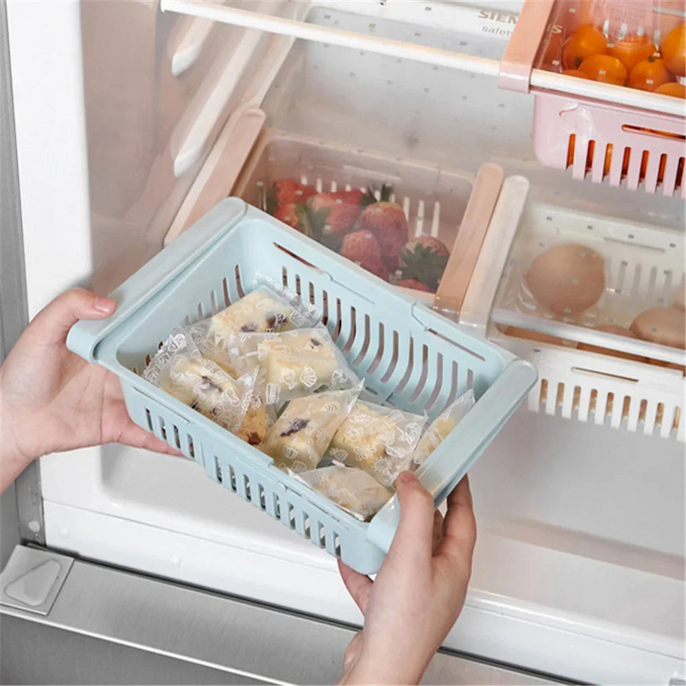 Fridge Organizer Storage Drawer Plastic Storage Box Container Shelf Fruit Egg Food Storage Box Kitchen Accessories Organizer Box