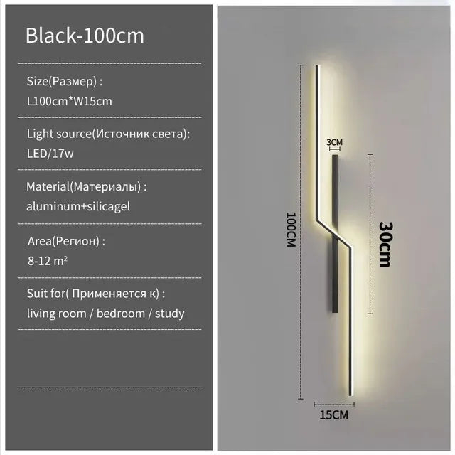 Modern Minimalist LED Wall Lamps - Bedside Interior Lighting for Living Room Bedroom Stairs - TV Backlight Wall Decor Lights