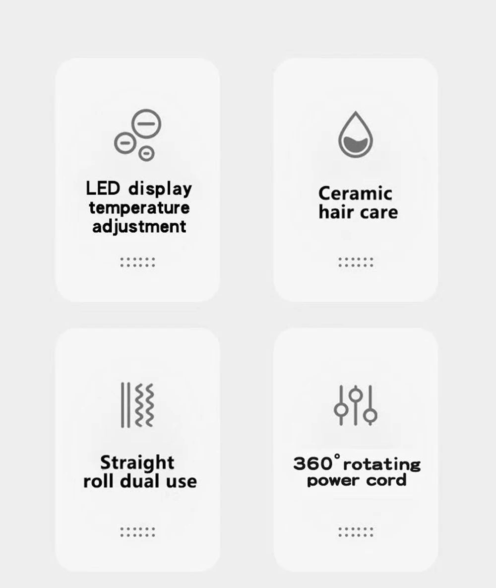 Electric  Double-tube Hot Comb Hair curler Hair Straightener Comb Negative Ion Anti-Scalding Styling Tool Straightening Brush
