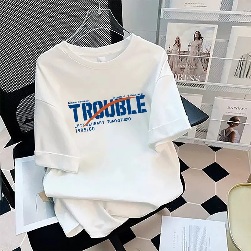 Loose Cotton Short Sleeve T-Shirt plus Size Men's Style Summer Top Comfortable Breathable Bottoming Shirt for plus Size Women