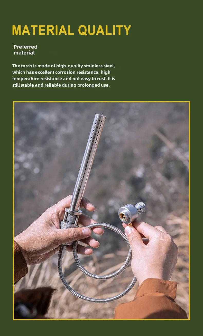 Campingmoon XD-6 Stainless Steel Fire Torch for Outdoor Camping and Barbecue Camping Gear