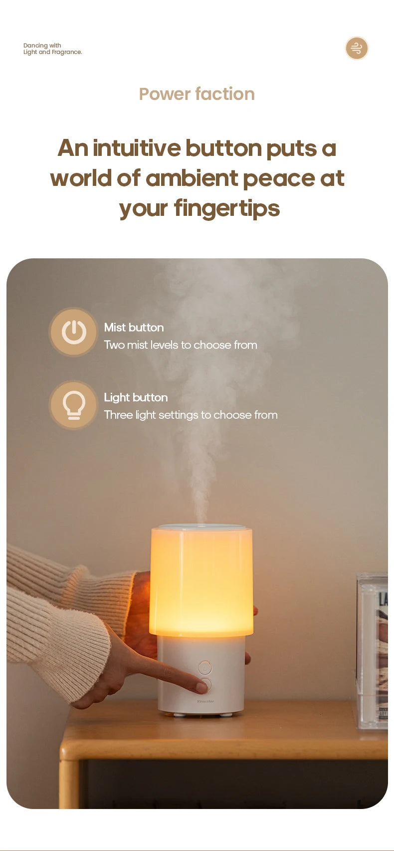 New Essential Oil Aroma Diffuser Minimalist Night Lamp Desktop Mini Air Humidifier 140ml Ultrasonic Sprayer for Hotel Home Gift