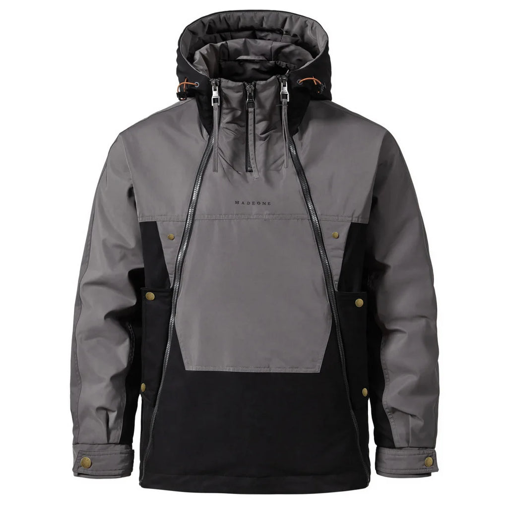 Men's Hooded Jacket - New Style, American-style Functional Double-zip Design - Trendy and Stylish Casual Fleece Coat for Men