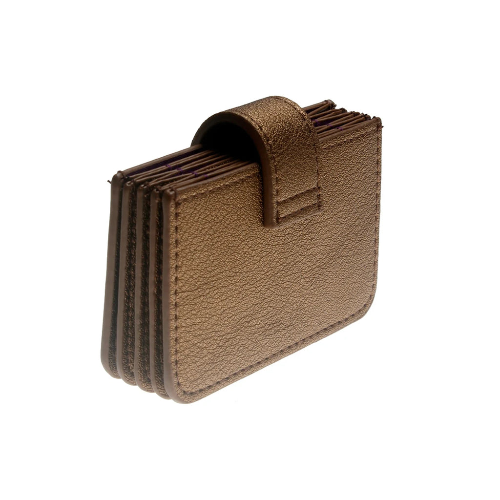 Vintage Americana Continental Mini Wallet with Retractable Card Holder & Secure Pocket
