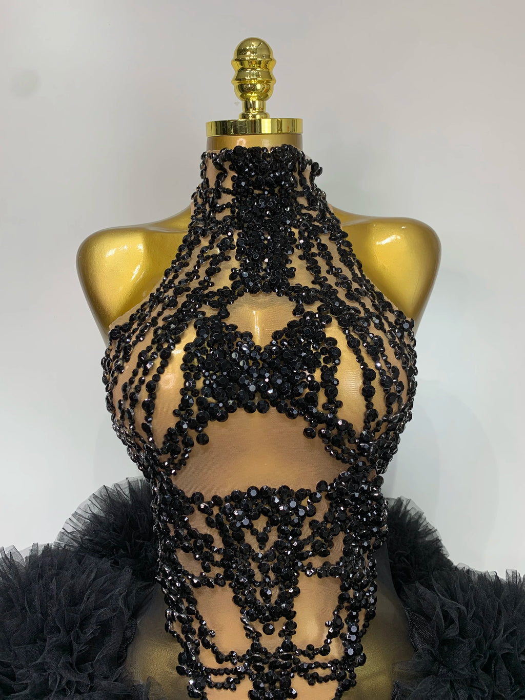 Luxury Women Sexy Sparkly Rhinestone Sleeveless Mesh See Through Bodycon Mini Birthday Dress Evening Party Performance Costume