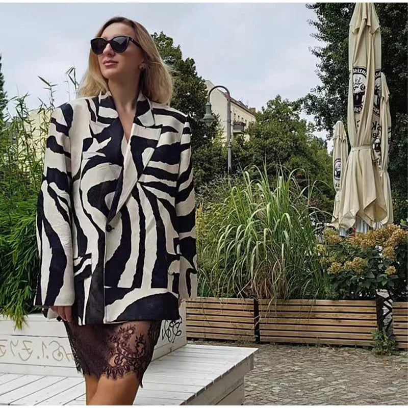 Women Red Fashion Blazer Jacket Lapel Collar Single Button Long Sleeve Loose Casual Coats Oversized Autumn Winter Street Outwear