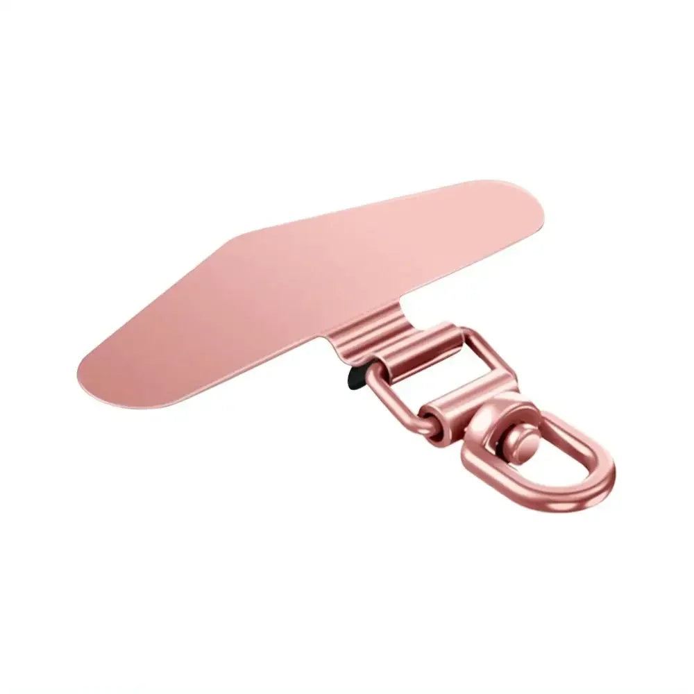 Ultra-thin Phone Lanyard Clip Patch 360° Rotatable Stainless Steel Phone Case Hanging Rope Anti-fall Snap Strap Case Clip