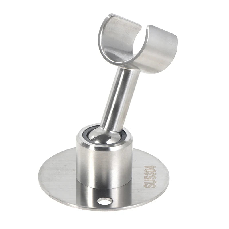 Stainless Steel Bathroom Easy Install Shower Head Holder Hotel With Screws Durable Heavy Duty Wall Mounted Home Adjustable Angle