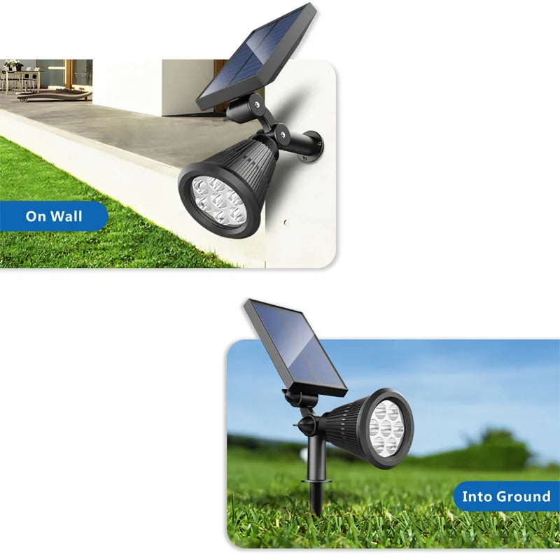 Outdoor Solar Lights Home Garden Patio Walkway Lawn Waterproof 7Led Solar Lamp Spotlight Decoration Energy Yard Lantern Lighting