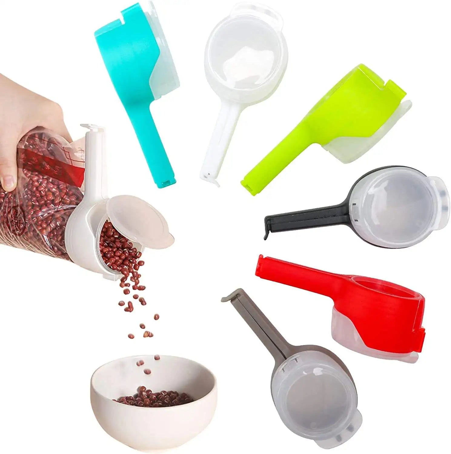 Snack Sealing Clip Fresh Keeping Sealer Clamp Plastic Food Saver Travel Kitchen Gadgets Seal Pour Food Storage Bag Cap Clip