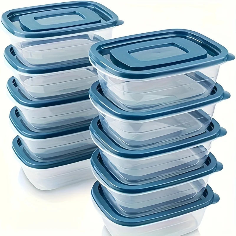 12Pcs Reusable Leak‑Proof Food Containers (6 Boxes+6 Lids), Microwave & Dishwasher Safe, for Bento, Picnic & Daily Use
