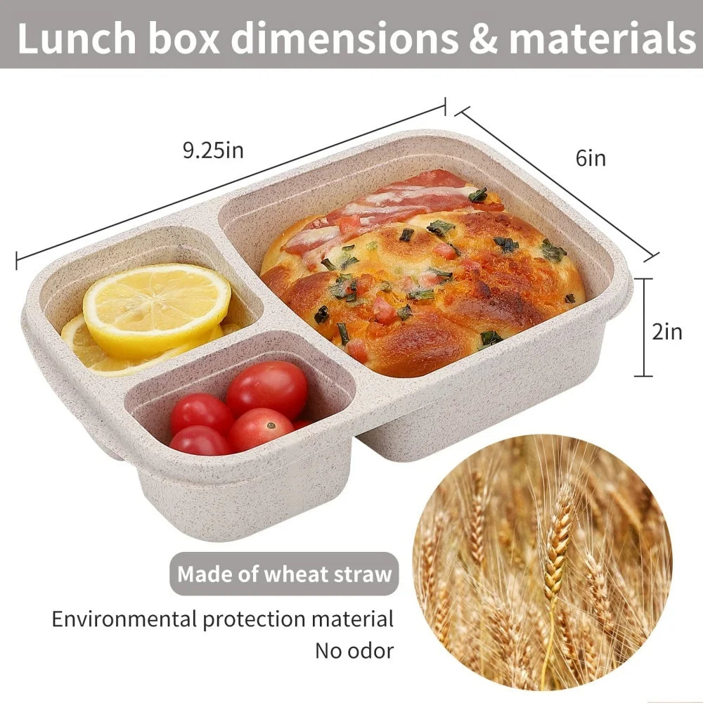 Separate Lunch Box Portable Bento Box Lunchbox Leakproof Food Container Microwave Oven Dinnerware for Kids School Adult Office