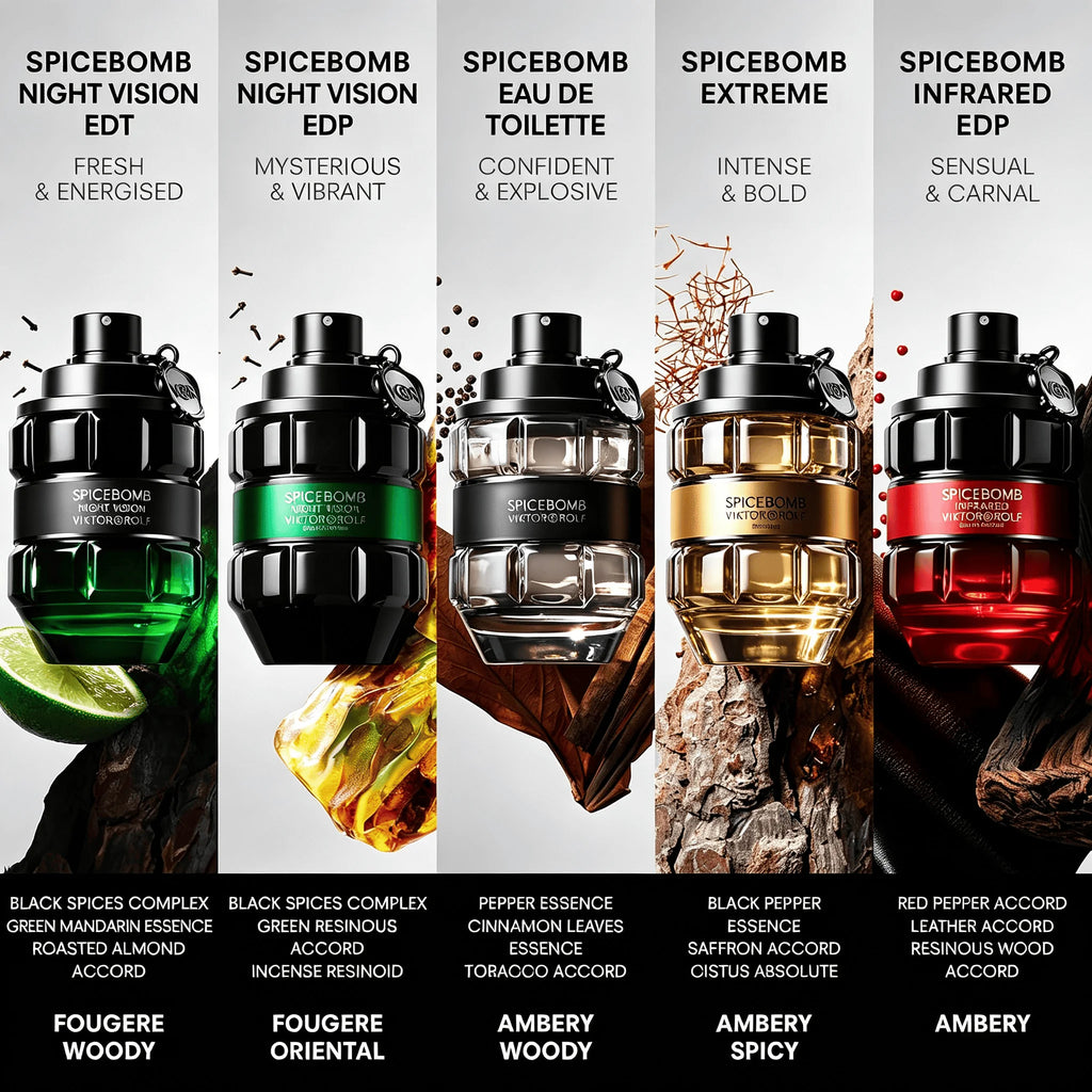 Viktor&Rolf Spice Night Vision Eau De Toilette - Fresh Spicy Cologne Fragrance with Black Spices, Green Mandarin Essence & Roasted Almond - Long Lasting - Iconic Scent for Warm and Cool Weather