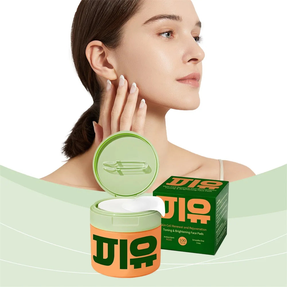 Korean Skincare Anti-Aging Dark Spot Wrinkle Minimizing Toner Pads with Centella Asiatica Niacinamide Exfoliation Pads