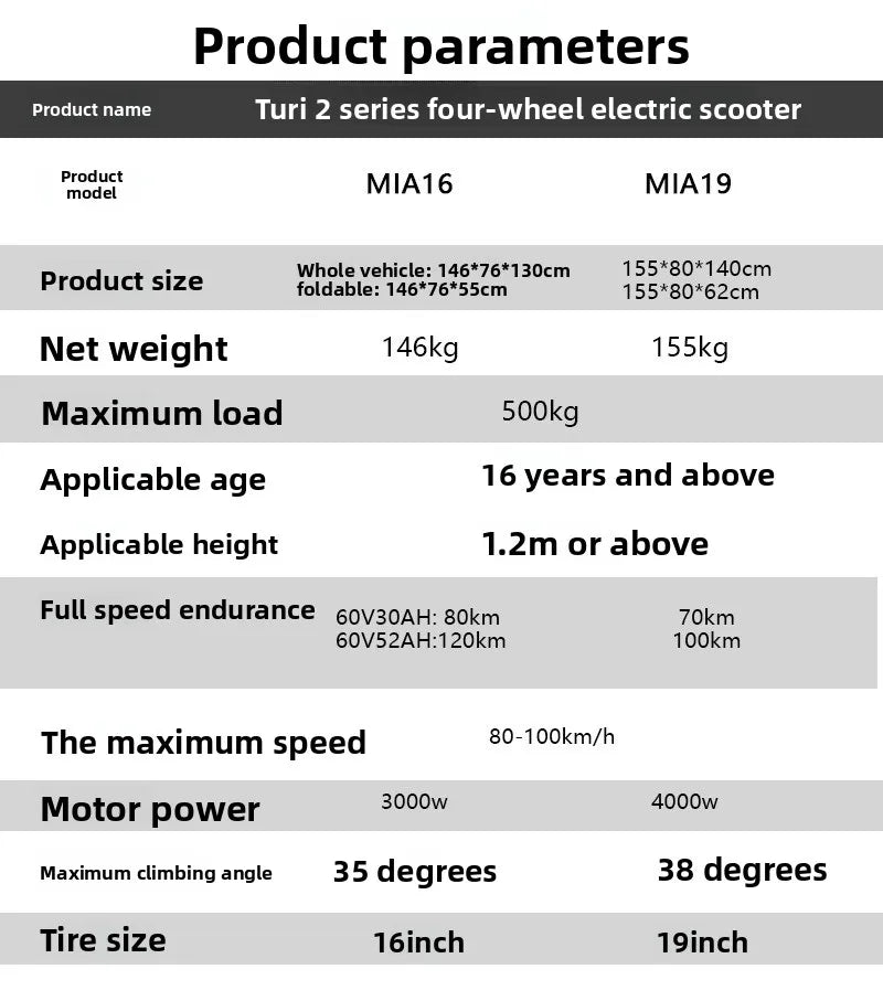 Four-wheel all-terrain off-road electric scooter four-wheel drive high-speed high-power big scooter foldable