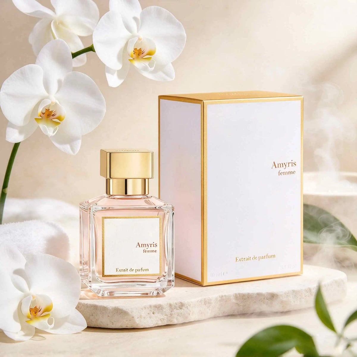 Amyris Femme Women’s Perfume 70Ml,Layered Woody Floral Fragrance,Lemon Blossom, Pear Accord、Amyris Oil, Musk, Amber Accord，Square Clear Glass Bottle With Gilded Cap, White And Gold Gift Box，As Premium Gift