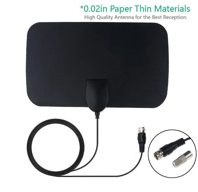 TV Digital Box Antenna Booster Hign Gain High Definition Aerial HD Flat Indoor Active Aerial For Car Antenna RV Travel Smart TV
