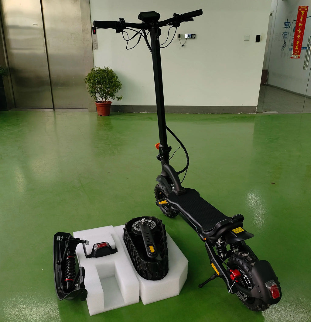 3-in-1(All-Terrain mode+Road mode+Ski mode) Snow Scooter 2000W 48V20Ah Snow Sled E-Scooter Sleigh Wheel Electric Scooter