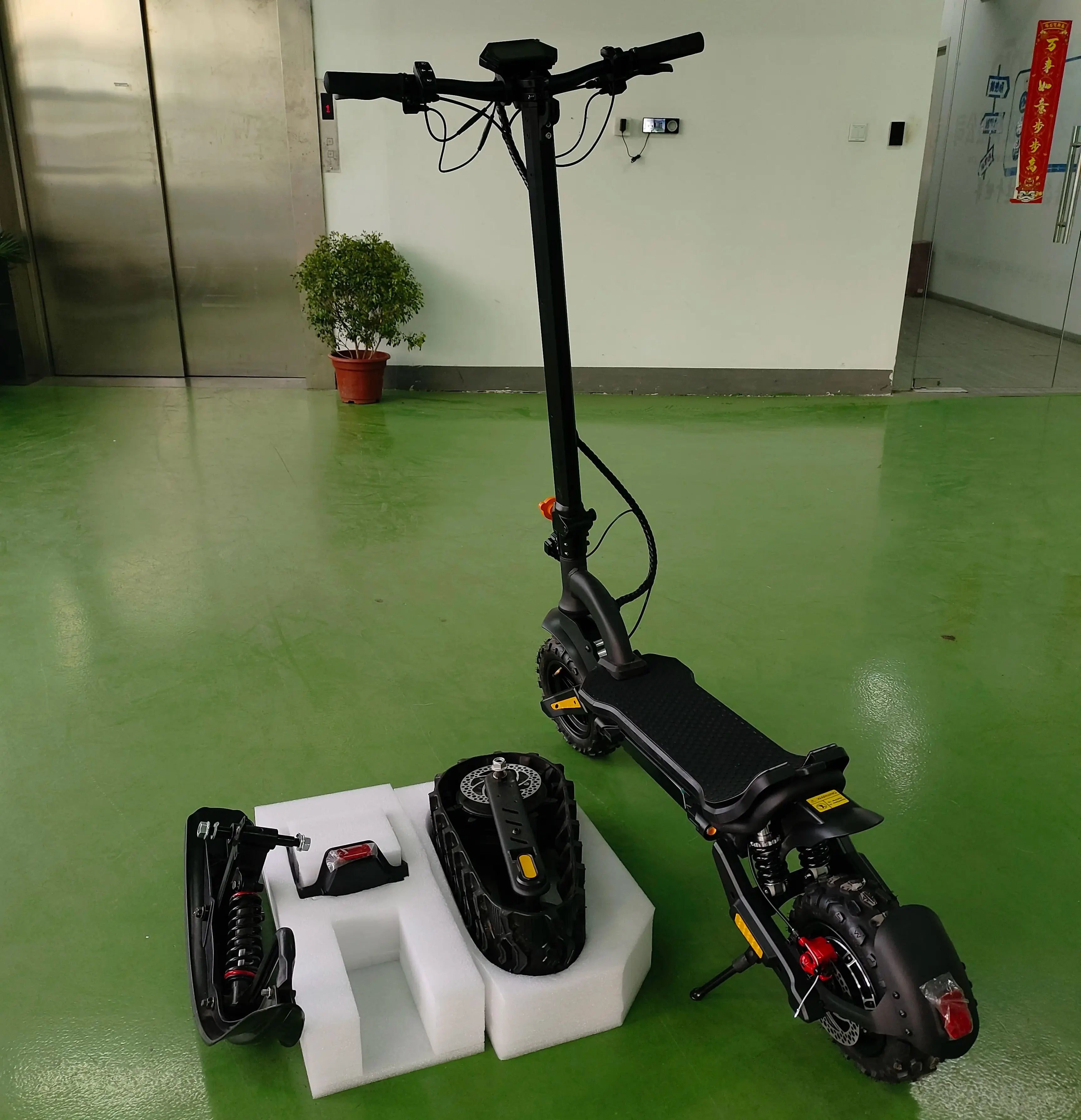 3-in-1(All-Terrain mode+Road mode+Ski mode) Snow Scooter 2000W 48V20Ah Snow Sled E-Scooter Sleigh Wheel Electric Scooter