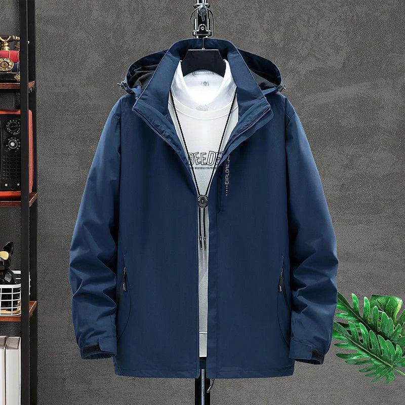 Couple Matching Hooded Jacket Stand Collar Thin Casual Outer Top For Men And Women Suitable For Spring Autumn Outdoor Travel An