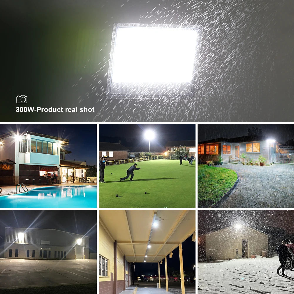 50W 100W 200W 300W 500W Led Floodlight Outdoor IP66 Waterproof 220V Reflector LED Garden Lighting Street Lamp Wall Flood Lights