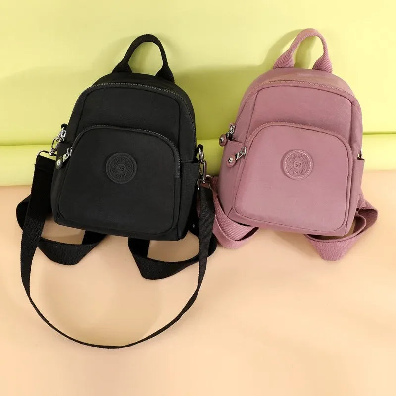 Women's Travel Casual Backpack College Students School Bag Korean Small Canvas Backpack Waterproof Fashion Shoulder Bags