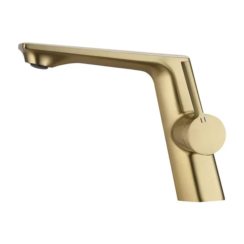 Modern Bathroom Sink Faucet Brass white or brushed gold gray Single Handle Deck Mounted Wash Basin Water Tap Hot And Cold Mixer