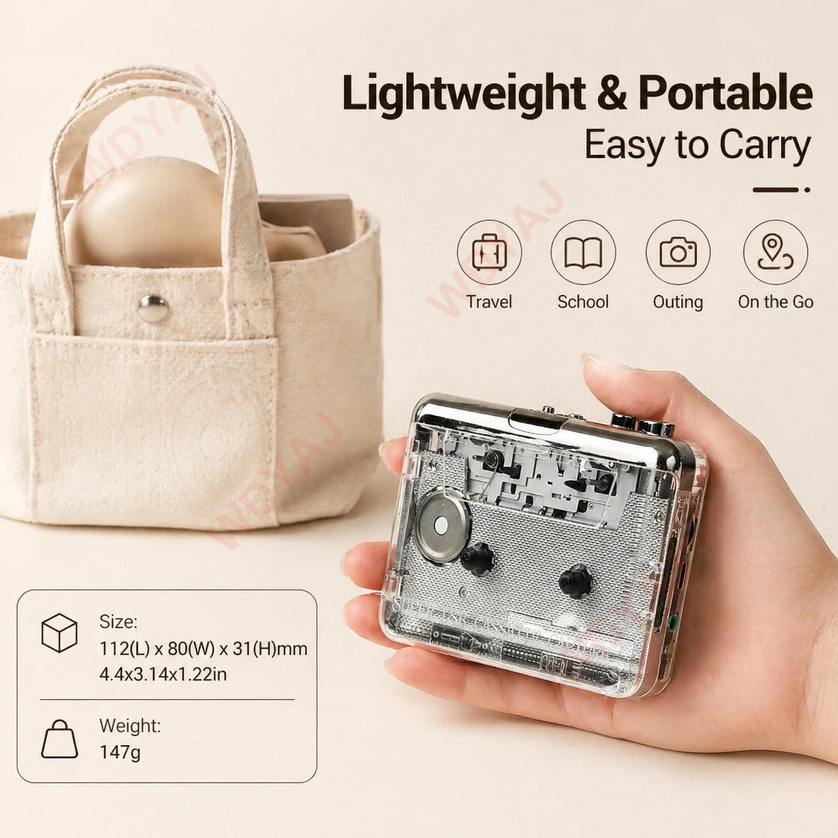 Cassette Player USB Cassette Capture Cassette to MP3 Converter for PC Music Player Cassette Recorder Adapter