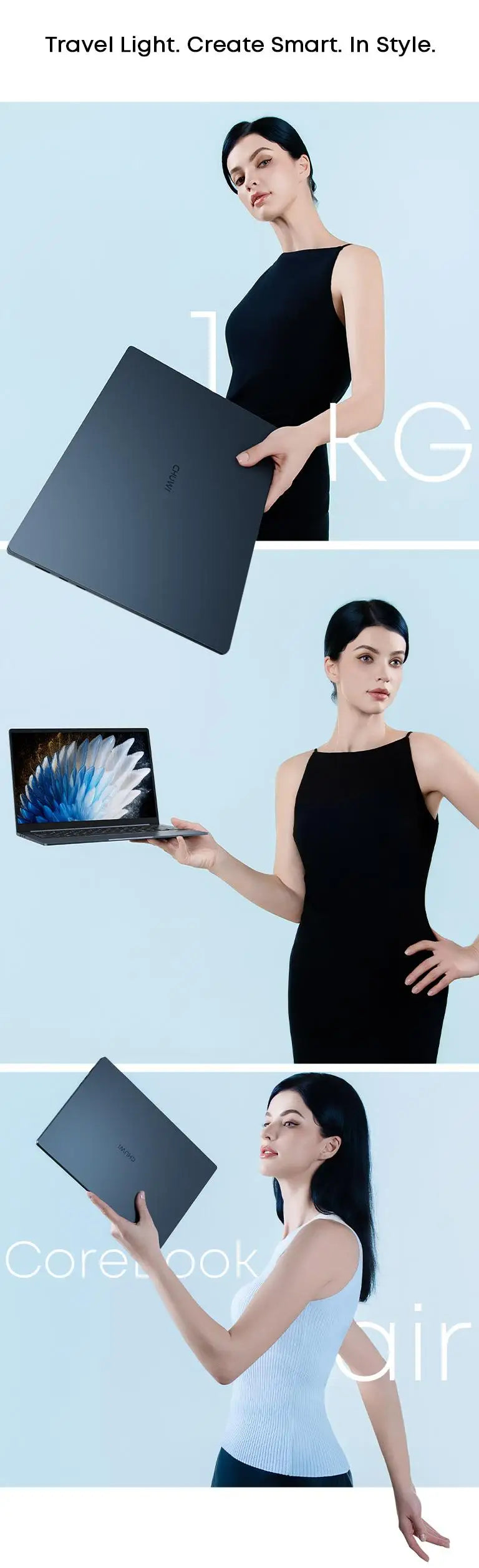 CHUWI Laptop Corebook Air AMD Ryzen 5 6600H 14 '' IPS Display 6 Cores 12 Threads 1kg Ultra-Light 9-16mm Ultra-Thin Notebook 1920x1200 Resolution Windows 11 Pro