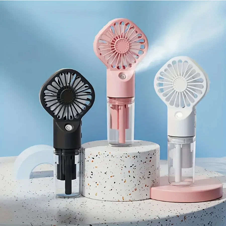 Wearable Handheld Mini Fan Outdoor Portable Cold Air Spray Fan With Humidification Function