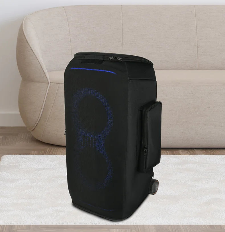 For JBL PARTYBOX STAGE 320 Speaker Case Double Pocket Nylon Mesh Sound Cover