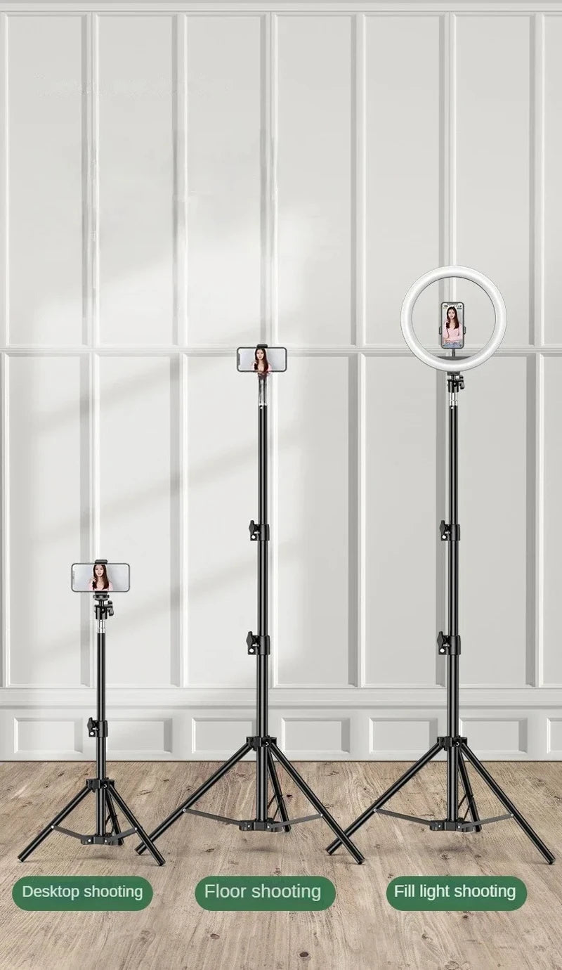 160cm Live Broadcast Photo Tripod Landing Type Camera Anchor Video Selfie Light Frame Metal Mobile Phone Holder
