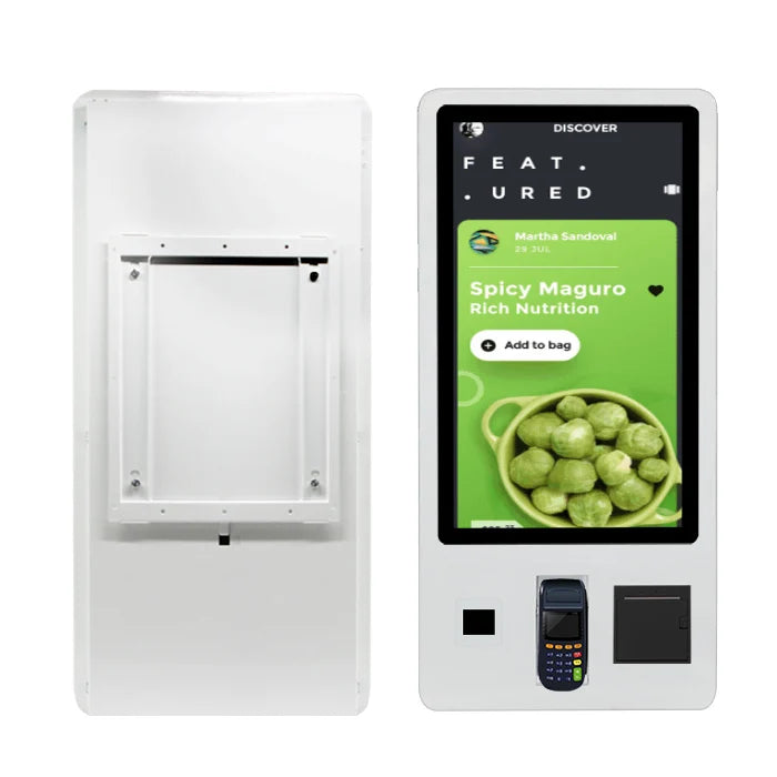 32inch Android Restaurant Menu Kiosks Self Service Ordering Bill Store Terminal Printer Pos Payment Banking Bakery Kiosk Machine