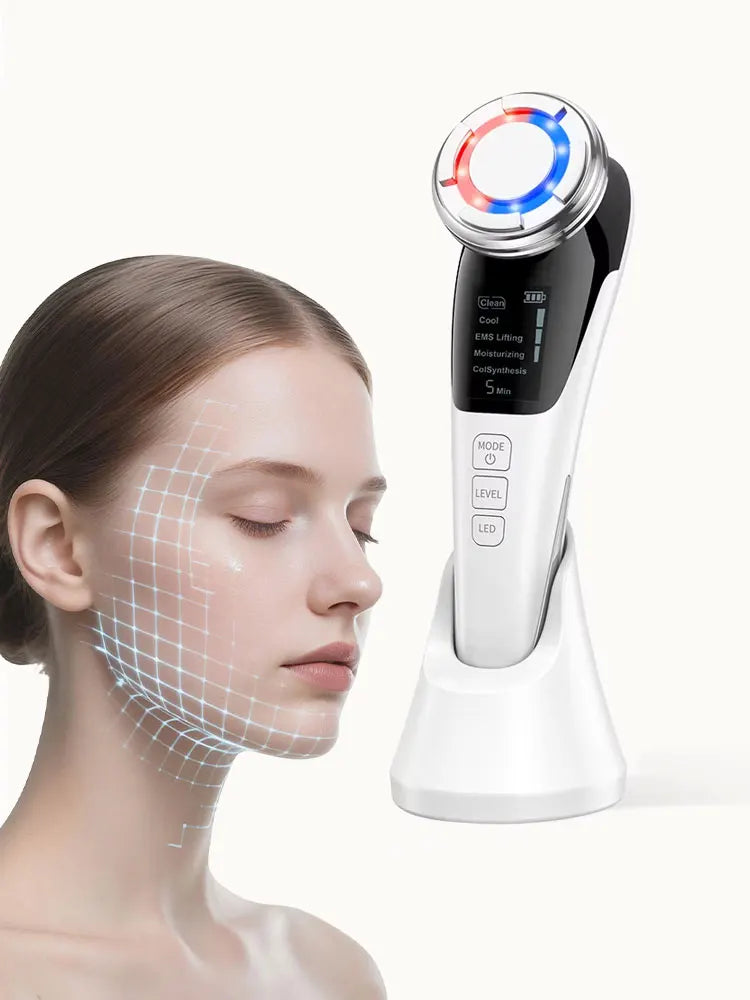 Facial Massager Microcurrent Face Lifting Deep Cleaning Wrinkle Removal Cool Compress Skin Tighten Skincare Beauty Device